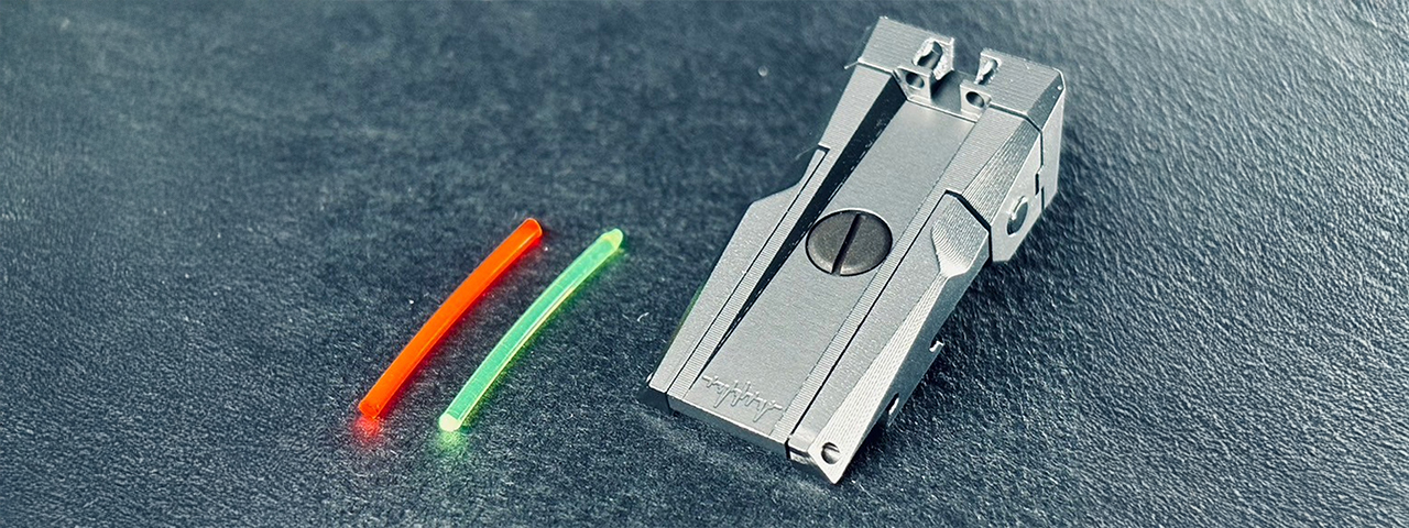 Dr. Black Aluminum Fiber Optic Rear Sight for TM Hi-CAPA 5.1 GBB Pistols - (Gray)