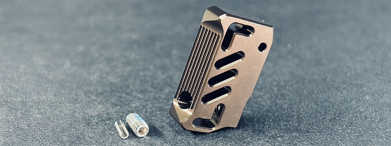Dr. Black CNC Aluminum Type A Left Handed TM Hi-Capa GBB Pistol Trigger - (Tan)