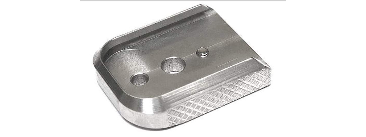 Dr. Black Tokyo Marui Hi-Capa GBB Magazine Base - (Silver)