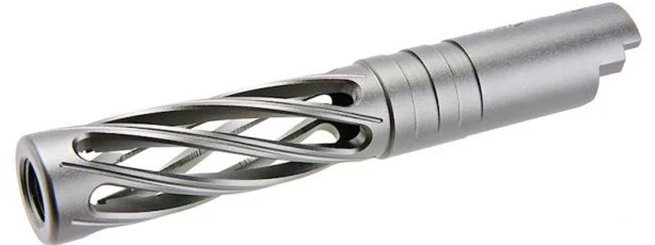 Dr. Black CNC Aluminum DINGING Outer Barrel For TM Hi-CAPA 4.3 GBB Pistols - (Gray)