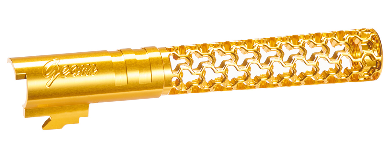 Dr. Black CNC Aluminum GEOM Outer Barrel For TM Hi-CAPA 5.1 GBB Pistols - (Gold)