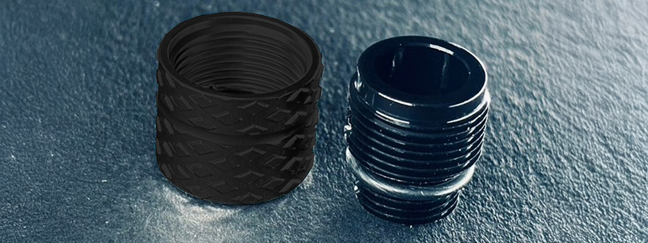 Dr. Black CNC Aluminum Type B Outer Barrel Adapter - (Black)