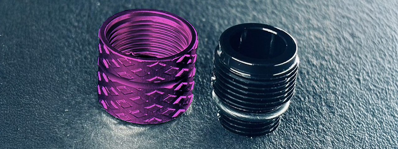 Dr. Black CNC Aluminum Type B Outer Barrel Adapter - (Purple)