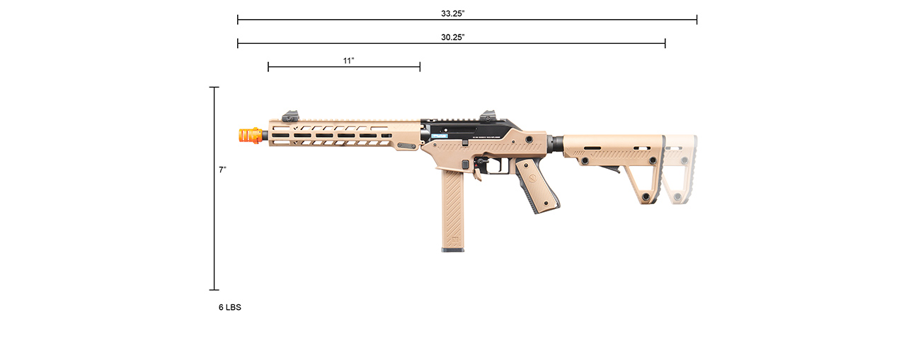 Vorsk VMP-2M ASSAULT VARIANT GBB Airsoft Rifle Select Fire - (Tan/Black)