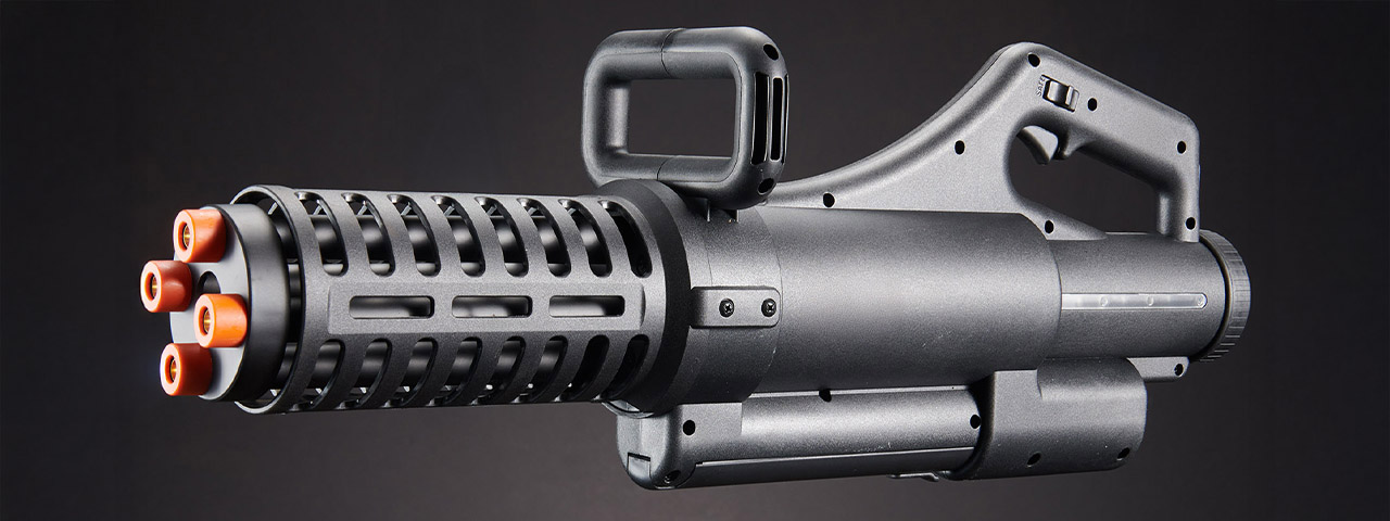 Well Pro Micro M134 Chainsaw Electric Rotating Gatling Mini Vulcan AEG Airsoft - (Black)
