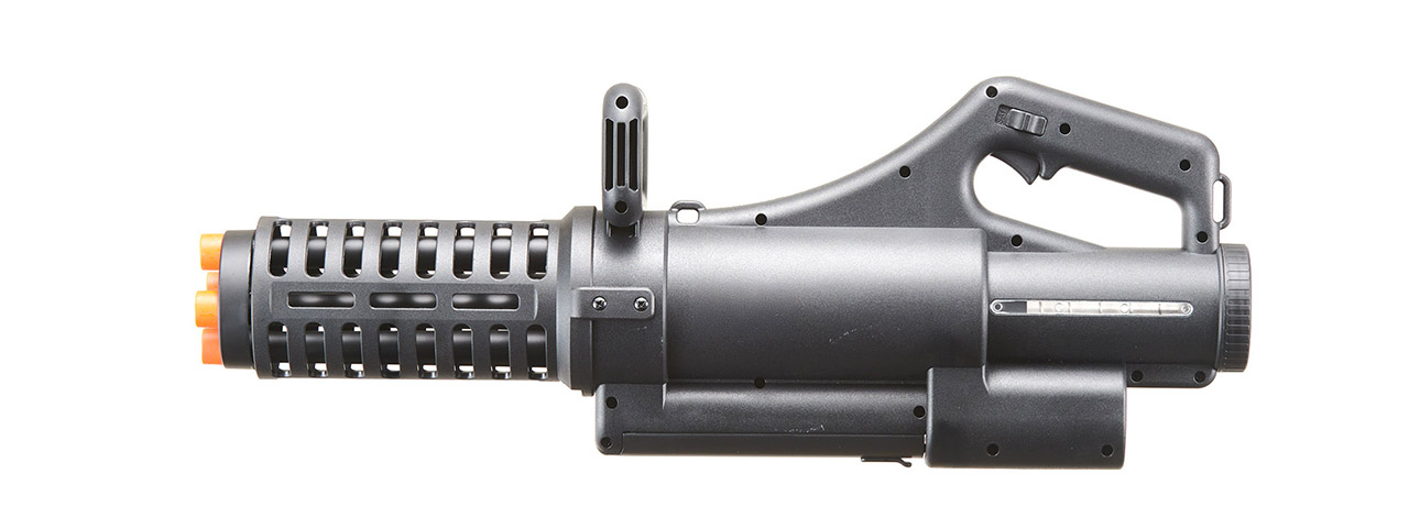 Well Pro Micro M134 Chainsaw Electric Rotating Gatling Mini Vulcan AEG Airsoft - (Black)