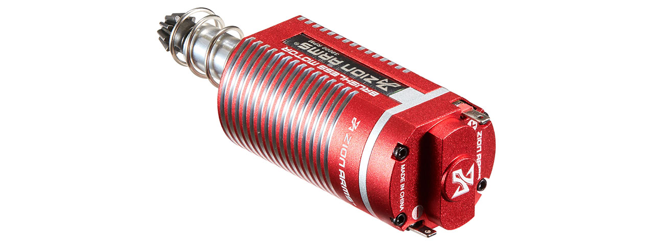 Zion Arms Long Type Brushless DC Motor 11.1V 39K-45K RPM for Airsoft AEG Rifles - (Red)