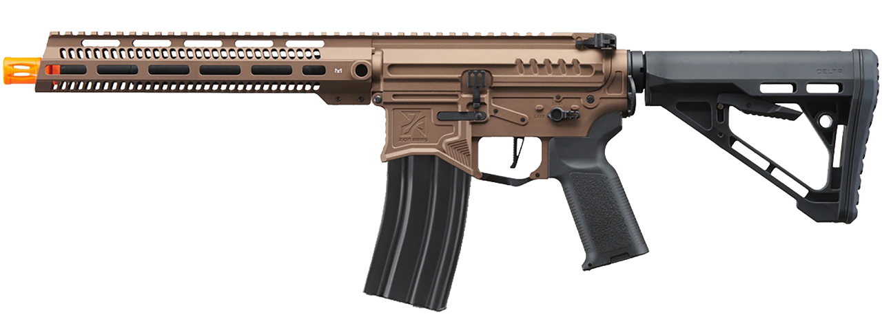 Zion Arms R15 Mod 1 Long Rail Airsoft Rifle with Delta Stock (Color: Bronze)