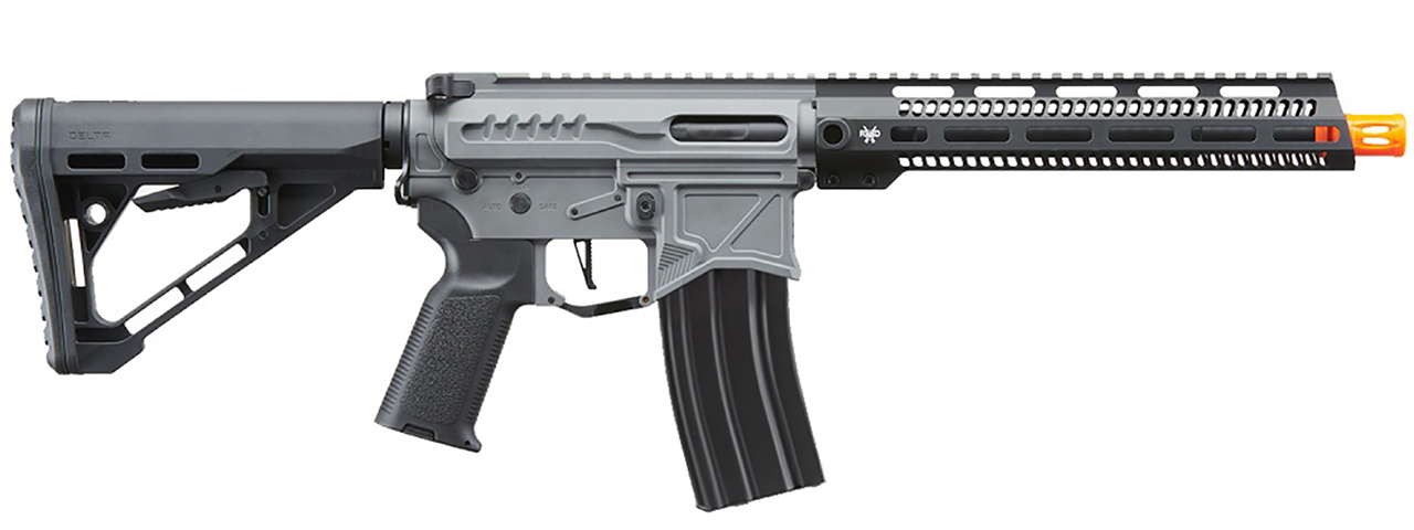 Zion Arms R15 Mod 1 Long Rail Airsoft Rifle with Delta Stock (Color: Grey)