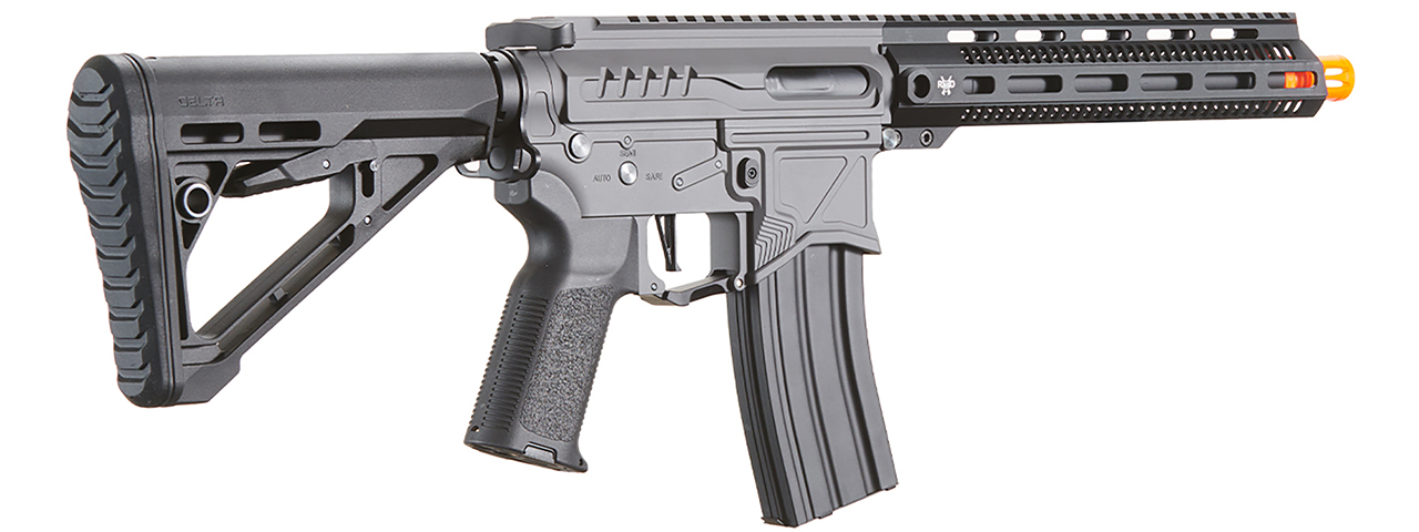 Zion Arms R15 Mod 1 Long Rail Airsoft Rifle with Delta Stock (Color: Grey)