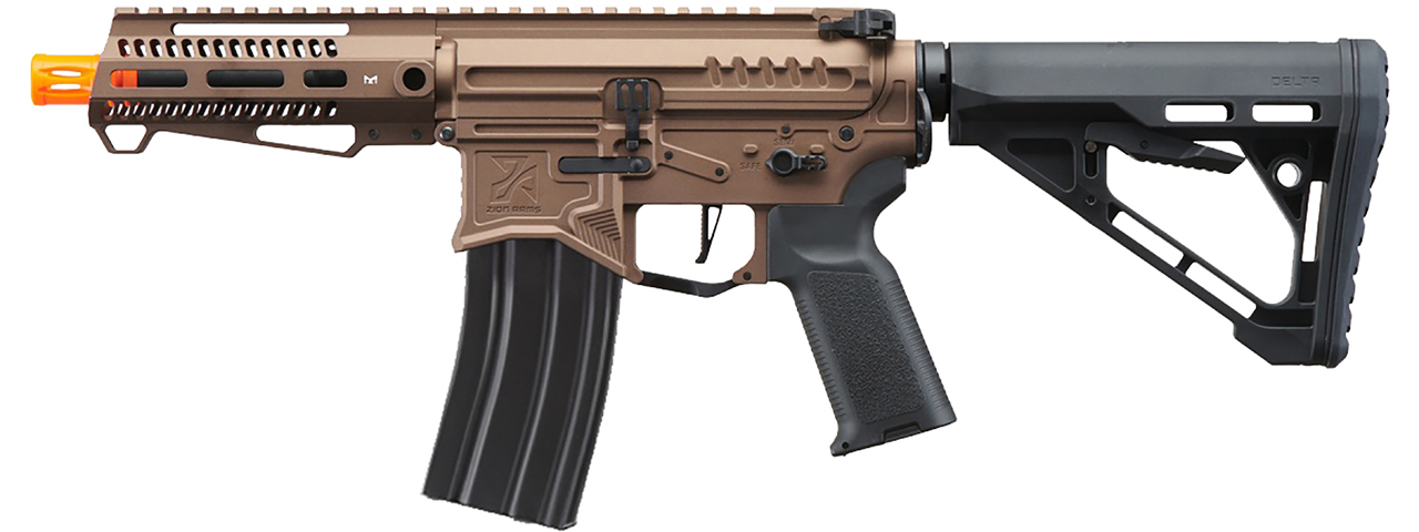Zion Arms R15 Mod 1 Short Barrel Airsoft Rifle with Delta Stock (Color: Bronze)