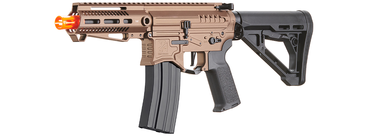 Zion Arms R15 Mod 1 Short Barrel Airsoft Rifle with Delta Stock (Color: Bronze)