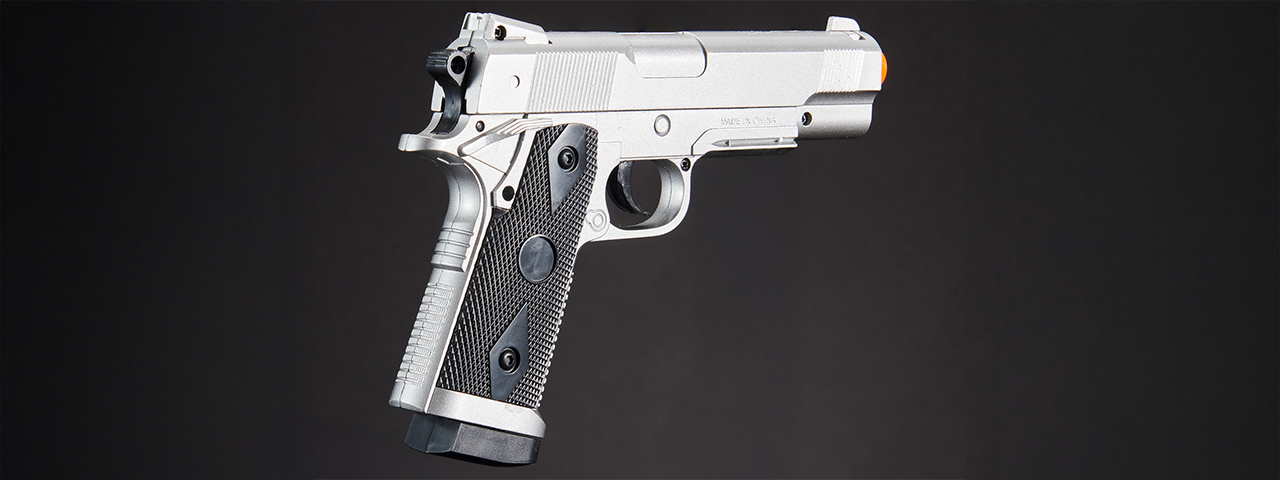 CYMA METAL ZM25S M1911 SPRING PISTOL - SILVER