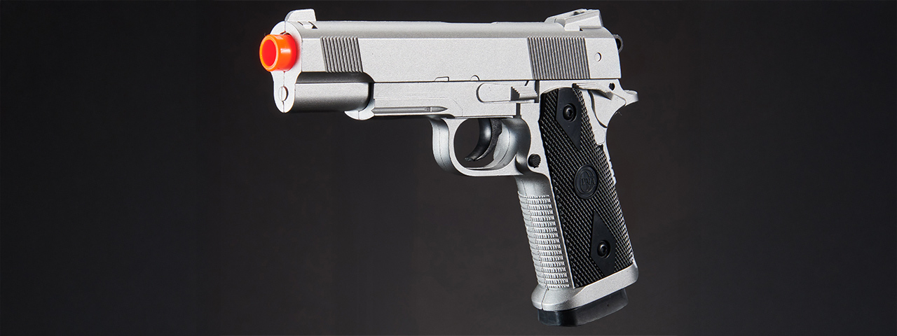 CYMA METAL ZM25S M1911 SPRING PISTOL - SILVER