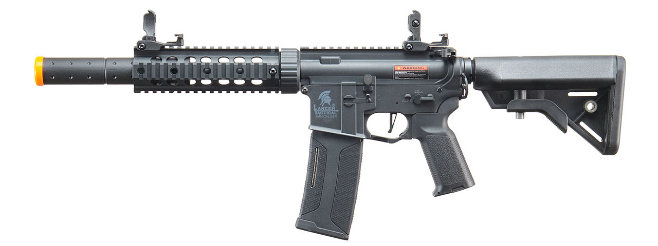 Lancer Tactical Gen 3 M4 Carbine SD AEG Airsoft Rifle with Mock Suppressor (Color: Black)