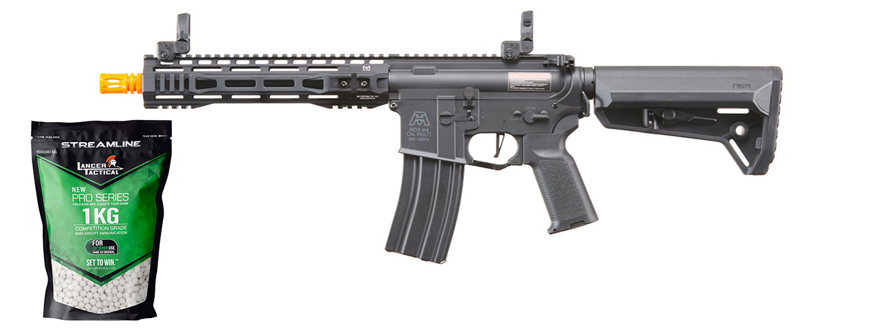 BG Defense Type-A SPR 10" Gen 2 AEG Rifle by Lancer Tactical - (Black) - Gen 2 Starter Bundle