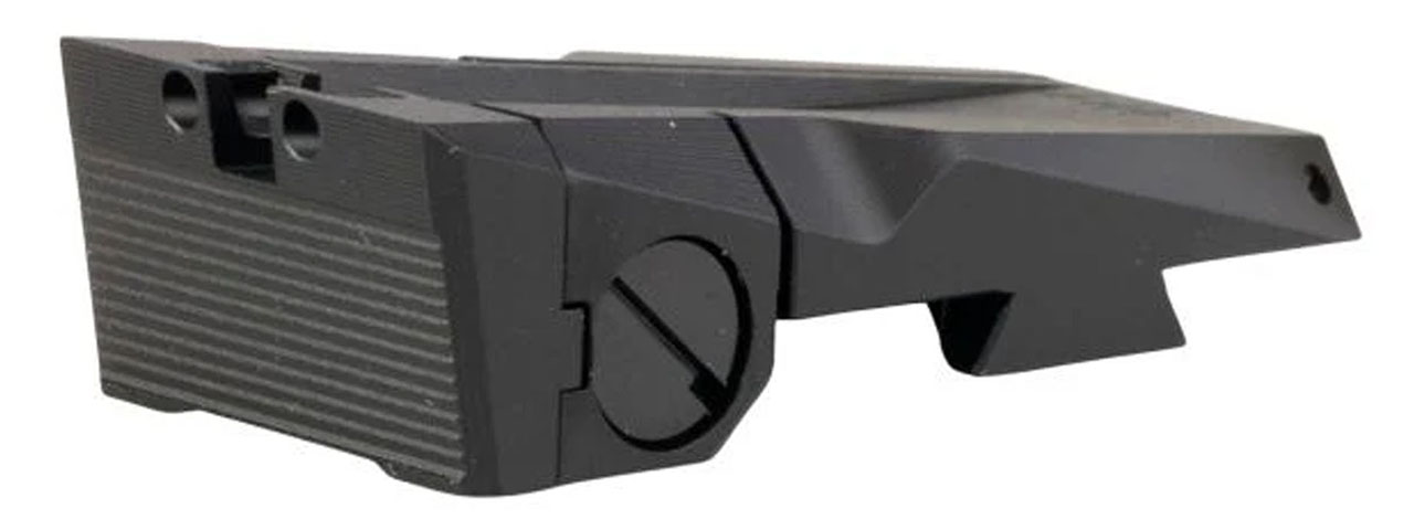 Dr. Black Aluminum Fiber Optic Rear Sight for TM Hi-CAPA 5.1 GBB Pistols - (Black)